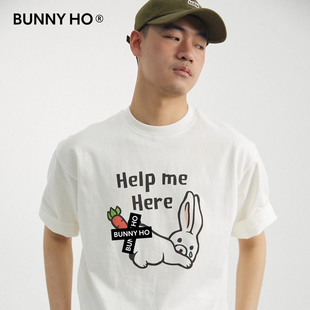 Bunny Ho 帮帮我吧款 宽松oversized卡通印花