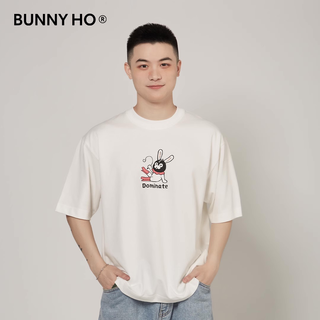 Bunny Ho 女丸兔款 宽松oversized卡通印花男